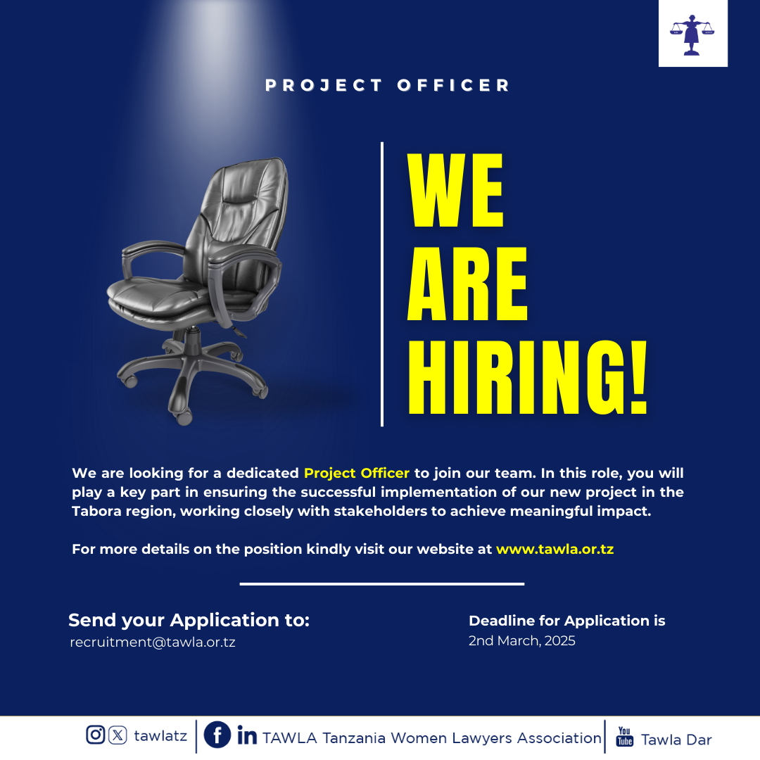 Job Vacancy: Project Officer – 1 Position